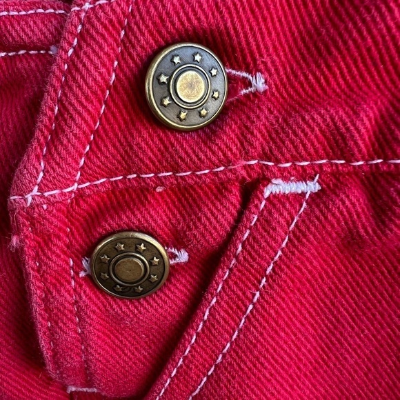 Vintage In Design Kids Alligator Frog Shortalls Overalls 24 Mo Red Friends GUC - Picture 6 of 13